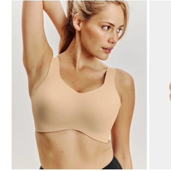 Knix NWT Catalyst Sports Bra Size 5 Warm Sand Wireless Beige Cream Comfort NEW - Picture 2 of 15